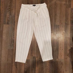 NWOT The Limited White Striped Polyester Trousers